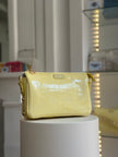 MINI CHARLY PYTHON VERNIS JAUNE BEURRE