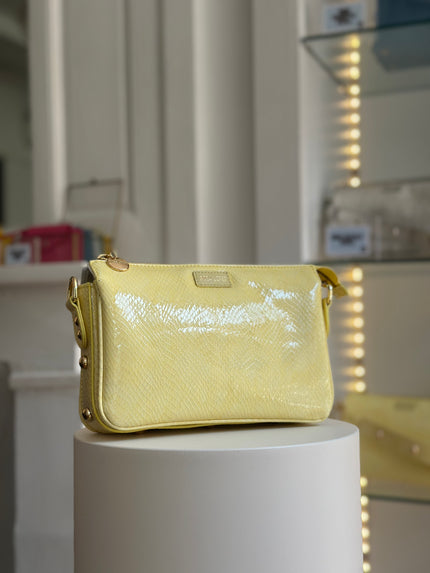 MINI CHARLY PYTHON VERNIS JAUNE BEURRE