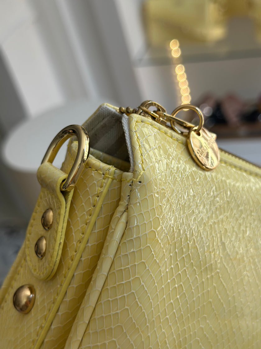 MINI CHARLY PYTHON VERNIS JAUNE BEURRE